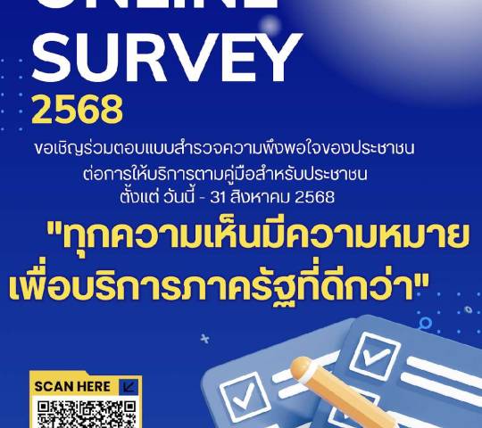 การสำรวจความพึงพอใจต่อการให้บริการของหน่วยงานของรัฐ